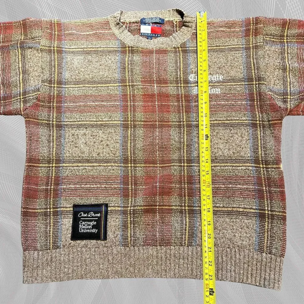 Oak Brook x Carnegie Mellon University Upcycled Tartan Plaid Sweater Size S